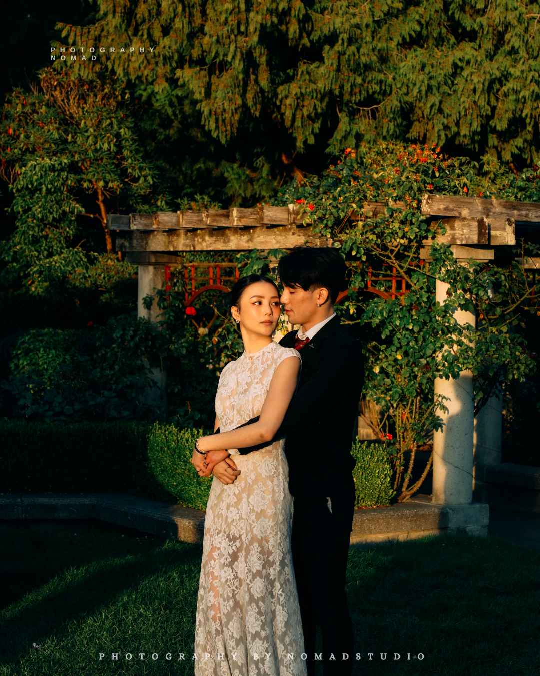 Pre-wedding photo at UBC Rose Garden